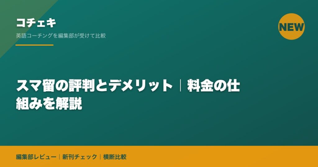 スマ留の評判とデメリット｜料金の仕組みを解説